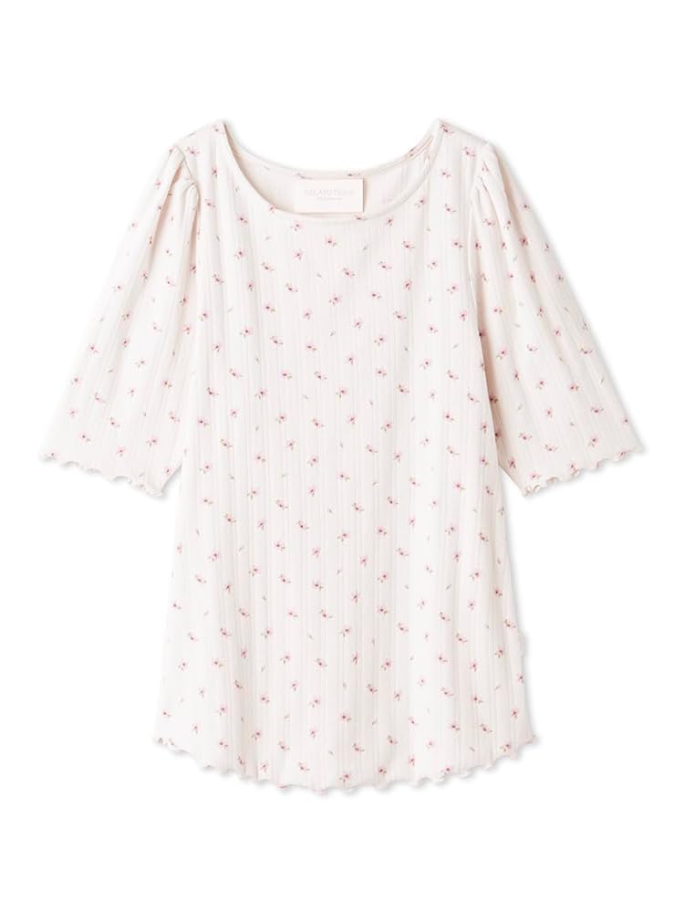 【タグ付き新品】ジェラートピケ　【SPRING】フリルブラウス セール】【SPRING】フリルブラウス（ルームウェア/パジャマ